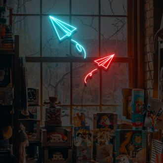 Paper Air Plane Neon Sign Lights Night Lamp Led Neon Sign Light For Home Party MG10227 
