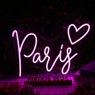 Paris Purple Neon Sign