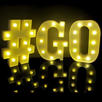 Steel Marquee Letter #GO High-End Custom Zinc Metal Marquee Light Marquee Sign