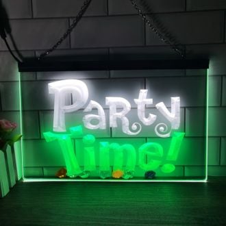 Party Time Dual LED Neon Sign