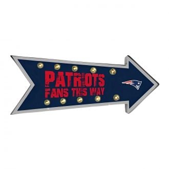Patriots Fans This Way Blue Indicator Arrow Marquee Light