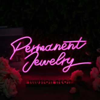 Permanent Jewelry Pink Neon Sign