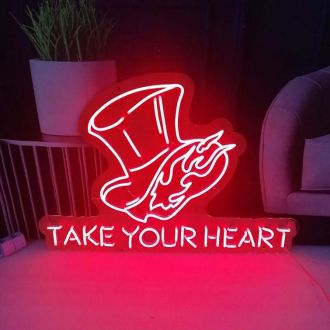Persona 5 Take Your Heart Neon Sign