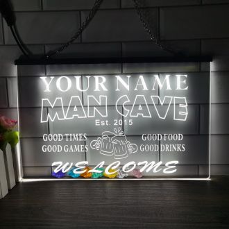Personalized Your Name Man Cave Established Date