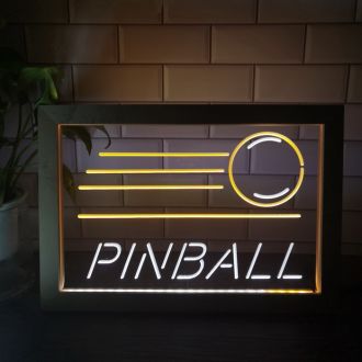 Pinball Game Frame Dual LED Neon Sign