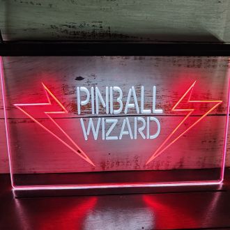Pinball Wizard Dual LED Neon Sign