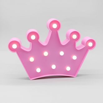 Steel Marquee Letter Pink Crown High-End Custom Zinc Metal Marquee Light Marquee Sign