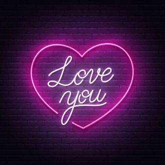 Pink Love You Neon Sign
