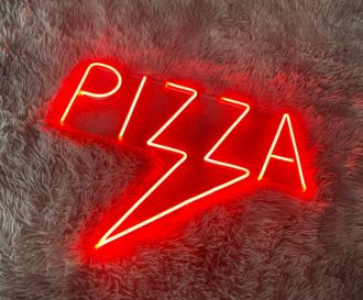 Pizza Lightning Neon Sign