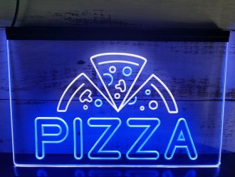 Pizza Open Dual LED Neon Sign