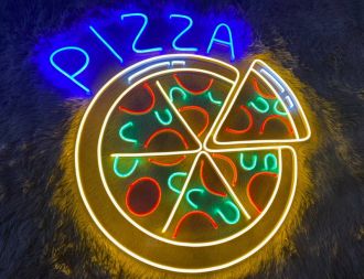Pizza Slices Restaurant Neon Sign