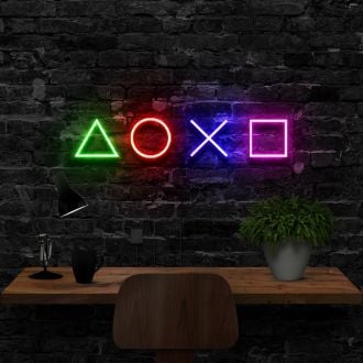 Playstation Controls Multicolour Neon Sign