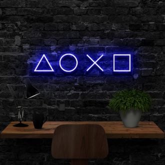 Playstation Controls Neon Sign