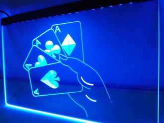 Poker Ace Lucky Beer Bar LED Neon Sign