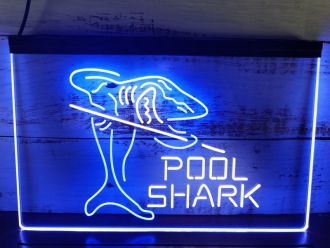 Pool Shark Snooker Dual LED Neon Sign