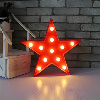 Steel Marquee Letter Star Shaped High-End Custom Zinc Metal Marquee Light Marquee Sign