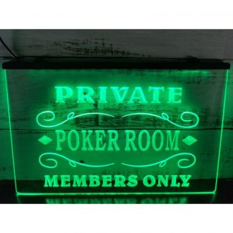 Private Poker Room Member LED Neon Sign