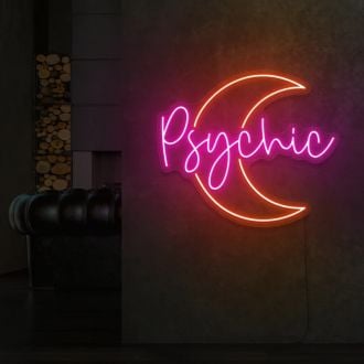 Psychic Moon Neon Sign For Bedroom Kids Room And Parties