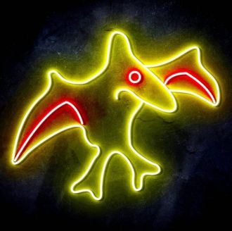 Pterodactyl Dinosaur Neon Sign