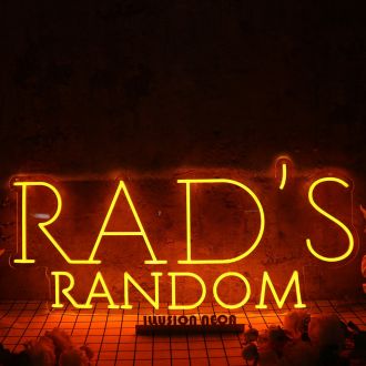 Rad's Random Orange Neon Sign