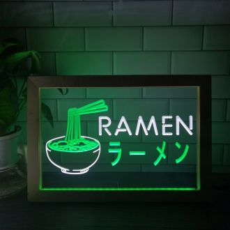 Ramen Japanese Noodles Frame Dual LED Neon Sign