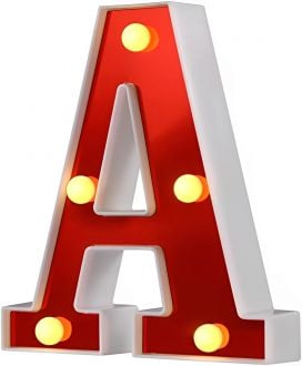 Steel Marquee Letter Red A Warm White High-End Custom Zinc Metal Marquee Light Marquee Sign