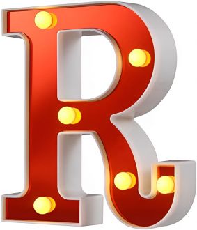 Steel Marquee Letter Red R Warm White High-End Custom Zinc Metal Marquee Light Marquee Sign