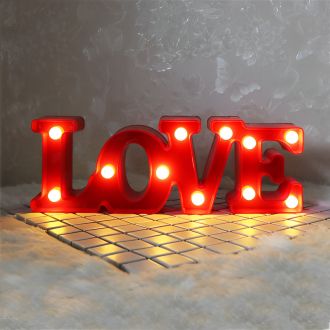 Steel Marquee Letter Red Art Love Warm White High-End Custom Zinc Metal Marquee Light Marquee Sign