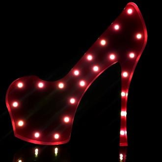 Steel Marquee Letter Red High Heels Bar Decor High-End Custom Zinc Metal Marquee Light Marquee Sign