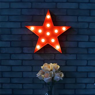 Steel Marquee Letter Red Home Room Decor Star High-End Custom Zinc Metal Marquee Light Marquee Sign
