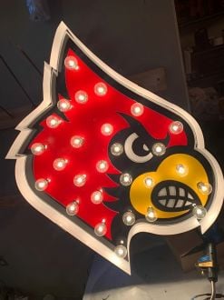 Steel Marquee Letter Red Louisville Cardinals High-End Custom Zinc Metal Marquee Light Marquee Sign