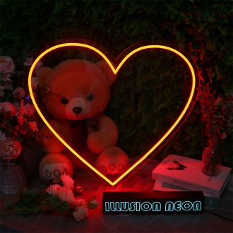 Red Love heart Neon Sign