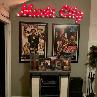 Steel Marquee Letter Red Music City High-End Custom Zinc Metal Marquee Light Marquee Sign