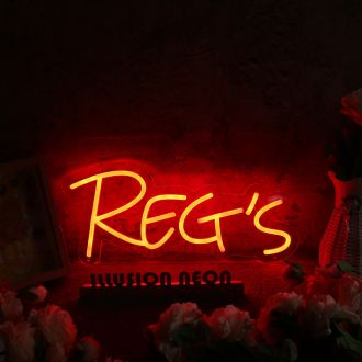 Reg's Red Custom Neon Sign