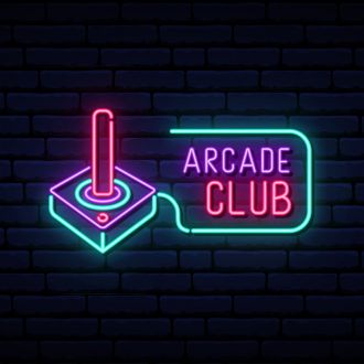 Retro Joystick Arcade Club Neon Sign