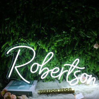 Robertson White Neon Sign