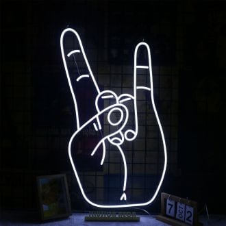 Rock Never Die Gesture LED Neon Sign