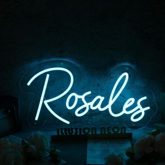 Rosales Blue Neon Sign