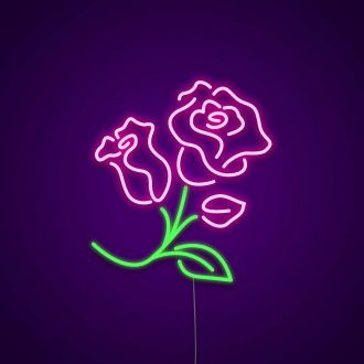 Rose Bush Mothers Day Neon Sign