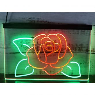 Rose Flower Dual LED Neon Sign