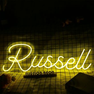 Russell Yellow Neon Sign