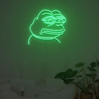 Sad Pepe Frog Neon Sign Custom Neon Sign Lights Night Lamp Led Neon Sign Light For Home Party MG10139