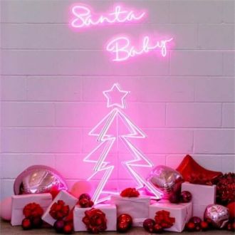 Santa Baby Christmas Tree Neon Sign MNE11461