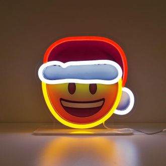 Santa Emoji Neon Sign