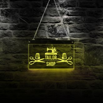 Sewing Machine Tailor Shop LED Neon Sign