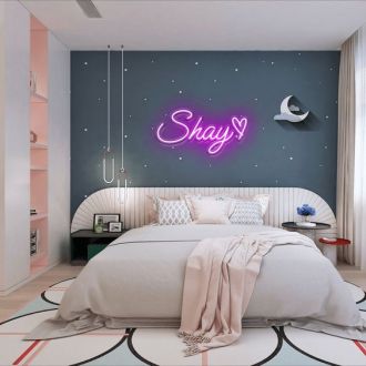 Shay Neon Name Signs Home Kids Room Decoration