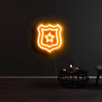 Sheild with Star Neon Sign