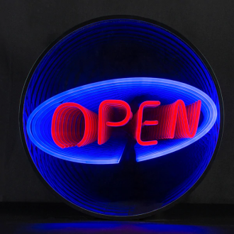 Shop Open Infinity Mirror Neon Sign