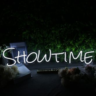 Show Time White Neon Sign