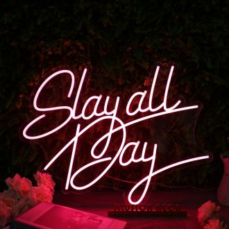 Slay All Day Red LED Neon Sign